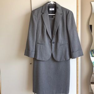 Ann Taylor  LOFT gray suit dress - 4